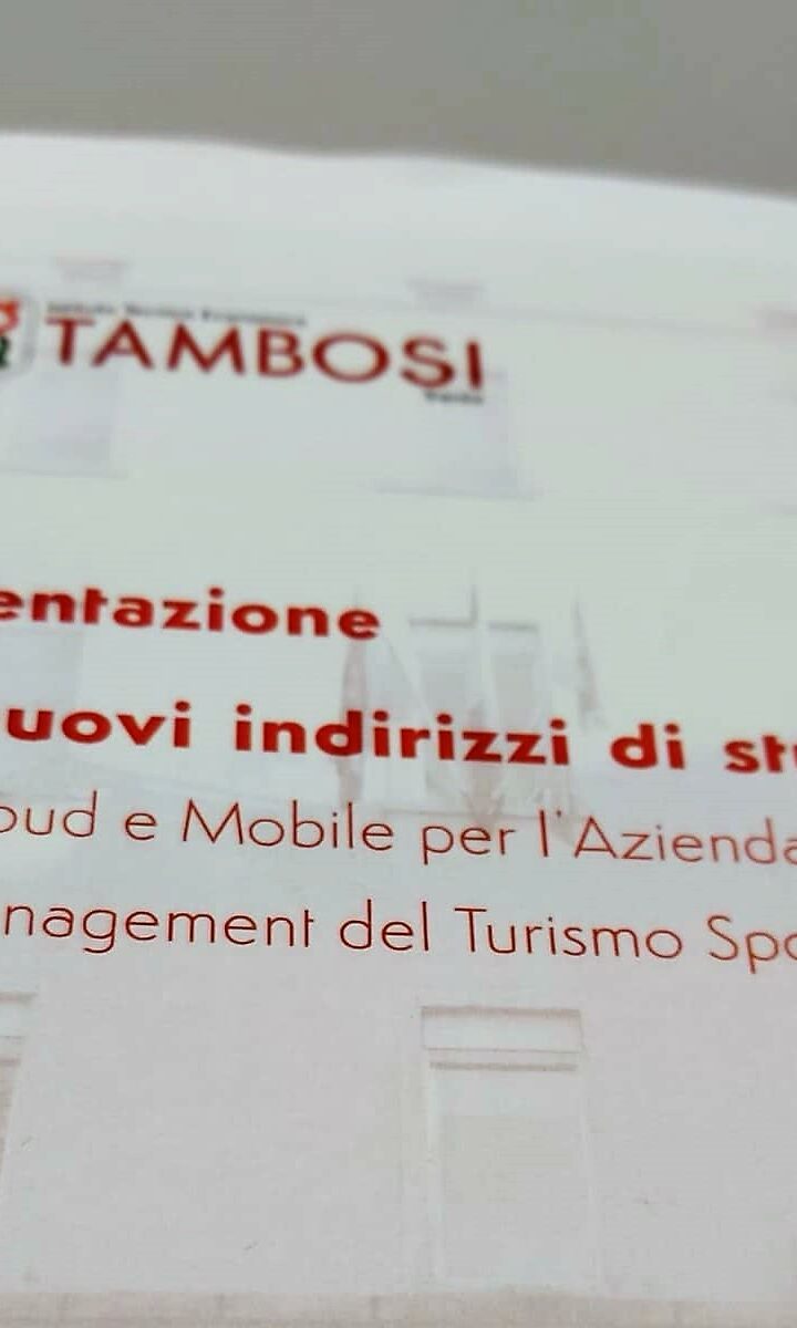 Cartelletta stampa conferenza stampa presentazione percorso programmazione cloud e mobile Tambosi Trento 2021